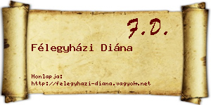 Félegyházi Diána névjegykártya