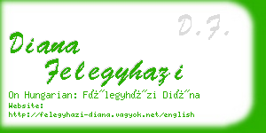diana felegyhazi business card